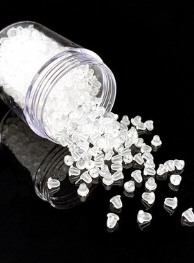100pcs/Lot Clear Soft Silicone Rubber Earring Backs Stoppers