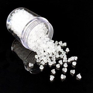 100pcs/Lot Clear Soft Silicone Rubber Earring Backs Stoppers