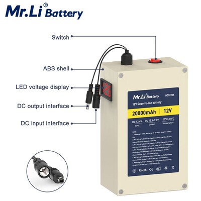 12V 20Ah Rechargeable 18650 Lithium Ion Battery Pack For Ene