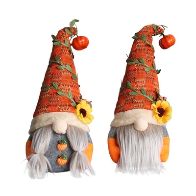 Fall Gnome Pumpkin Sunflower Swedish Nisse Tomte Elf Dwarf P