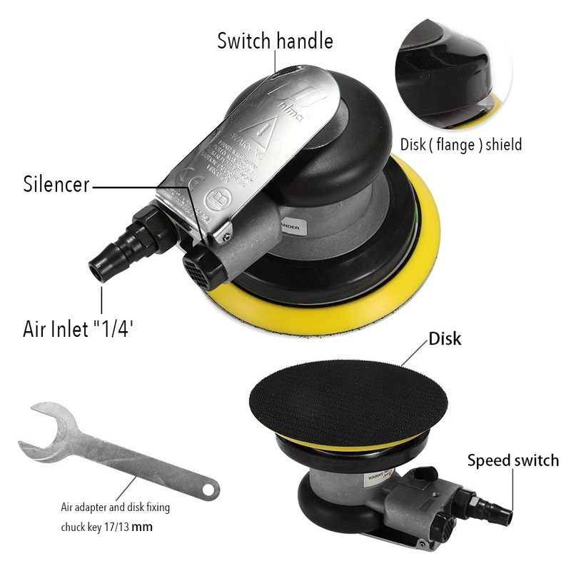 handheld professional pneumatic car polisher polishing grind