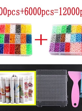 12000pcs 30 Colors Refill Beads Puzzle Crystal DIY Water Spr