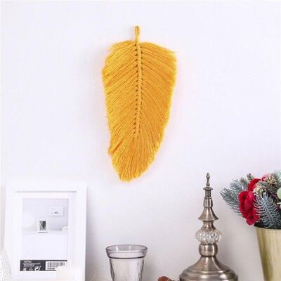 Woven Feather Tapestry Soft Fine Workmanship Cotton Macrame