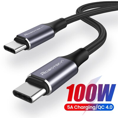 Cable USB tipo C a USB tipo C para móvil, carga r&aac