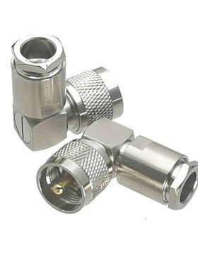 1Pcs Connector UHF PL259 Male plug Right angle Clamp RG8 LMR