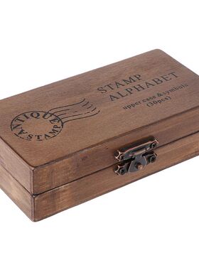 30pcs Retro Alphabet Letter Uppercase Lowercase Wooden Rubbe