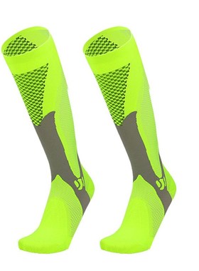 Men Women Compression Running Gym Socks Knee High Support St