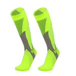 Men Women Compression Running Gym Socks Knee High Support St