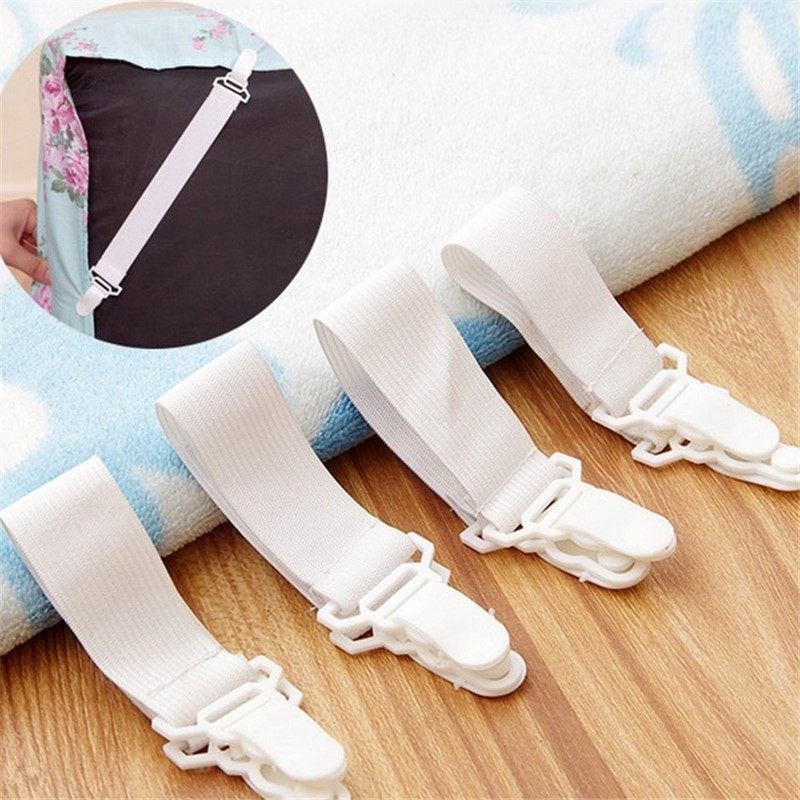 4pcs nylon buckle elastic band for bed sheets super practica