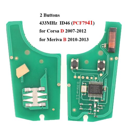 2/3B Remote Car Key 433MHZ ID46 PCF7941/7946 For Opel/Vauxha