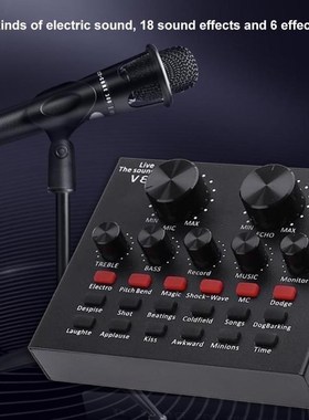 V8 Audio External SB Headset Singing Microphone Live Broadca