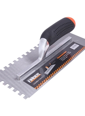 Wood Handle Tooth Trowel Manganese Steel Blade Wall Plaster