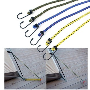 6pcs Elastic Bungee Cord Set Luggage Straps Rope Hooks Stret