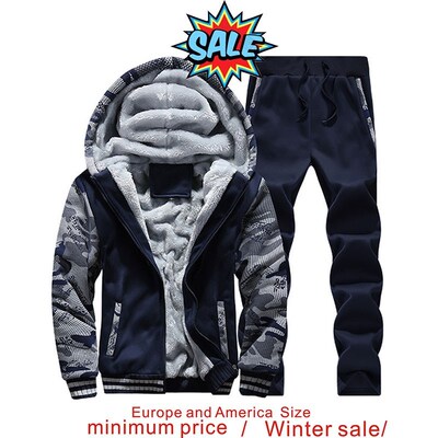 Tracksuit Men Sporting Fleece Thick Hooded Brand-Clothing Ca