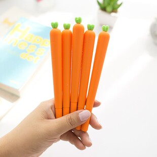 4 pcs/Lot Carrot gel pen 0.5mm black ink pens Vegetable typ
