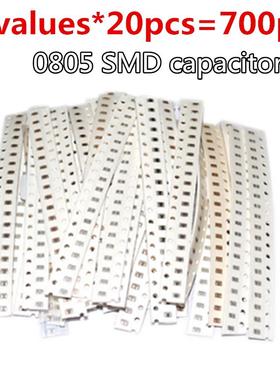 35values*20pcs=700pcs 0805 SMD capacitor kIT chip capacitor