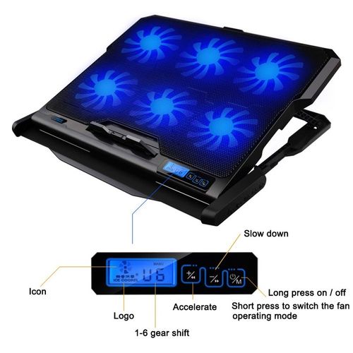 Laptop Cooler Six Cooling Fan and 2 USB Ports laptop cooling