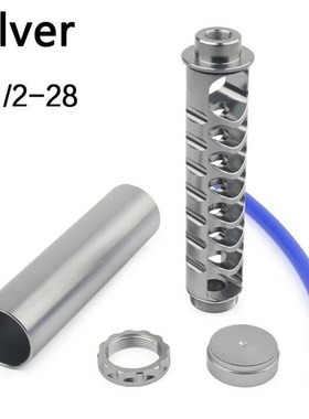 6 Inch Aluminum Car Fuel Filter 1/2-28 5/8-24 Car Solvent Tr