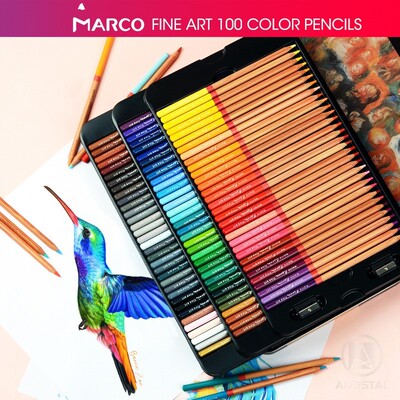 Marco Renoir 100 Colors Professional Oil Color Pencil Fine A
