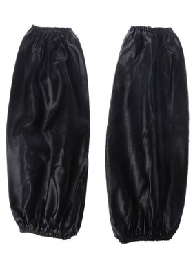 1 Pair Waterproof Oilproof Arm Sleeves Covers Faux Leather O