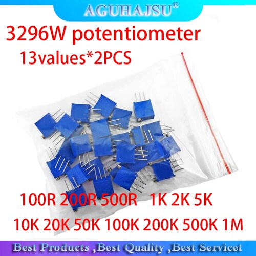 3296W potentiometer 13values*2PCS 100R 200R 500R   1K 2K 5K