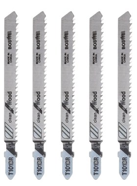 5 Pcs T101BR HCS 100mm Jigsaw Blades Clean For Wood Laminate
