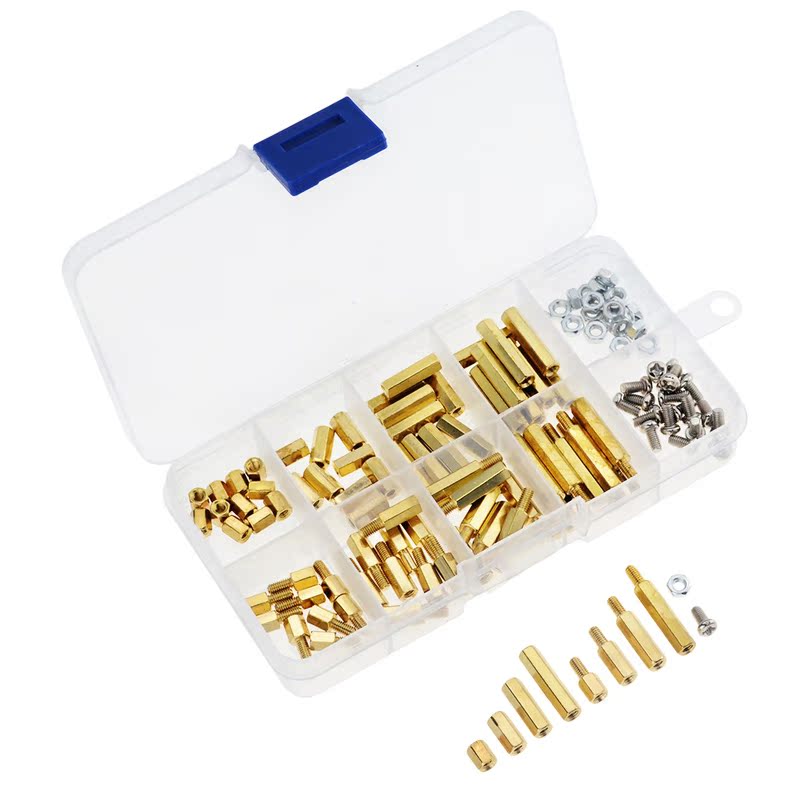 120PCS/Box M3 Male Female Brass Standoff Spacer PCB Board He