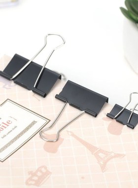 10PCS metal Paper Clip 19 25 32 41 51mm Foldback Metal Binde