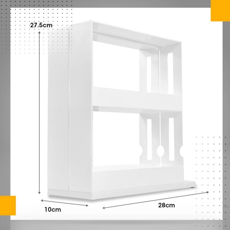 Kitchen Spice Organizer Rack Multi-Function Rotating Storage