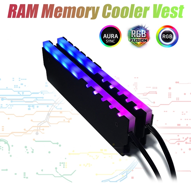 RAM Memory Cooler Vest 5V 3Pin ARGB Desktop PC RAM Cooling H