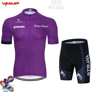 2020 STRAVA Black Cycling Jersey 19D Bib Set MTB niform Bike