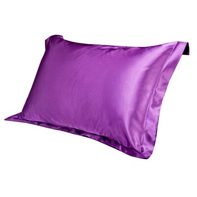 Solid Color Emulation Silk Pillowcase Bedding Pure Single Pi
