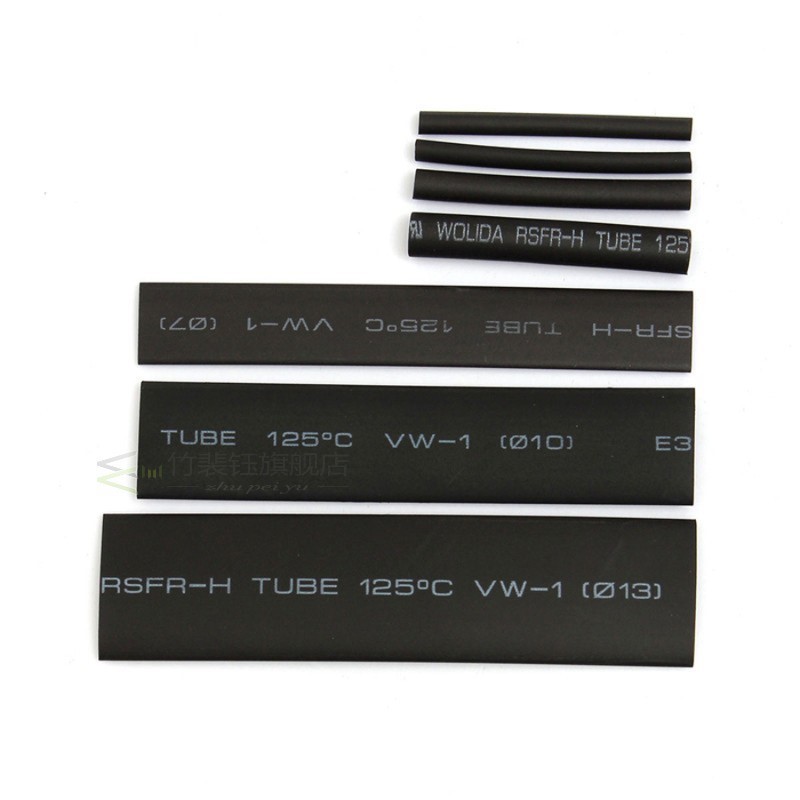 8 Meter/set Heat Shrink Tube Kit 1/2/3/4/5/6/8/10mm 21 Blac
