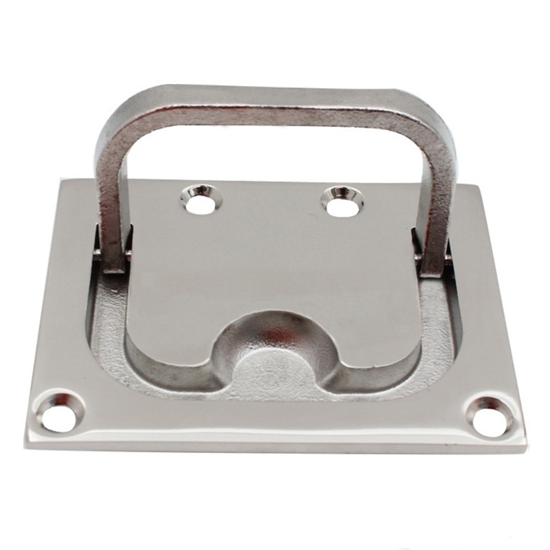 Square Flush Pull Ring Handles Recessed Boat Hatch Latch Cab