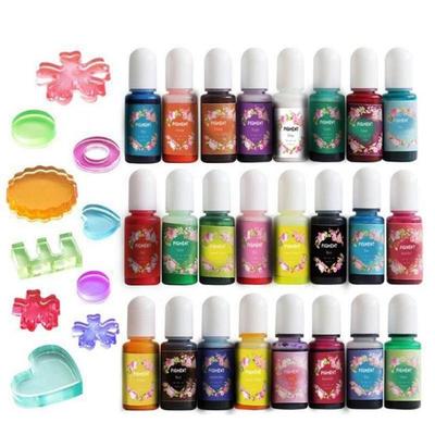 24 Colors Epoxy Pigment Translucent Liquid Resin Colorant Ea