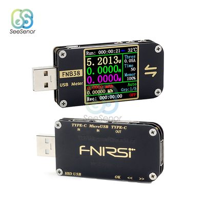 FNB38 Digital Voltmeter Ammeter Current Voltage Meter USB Te
