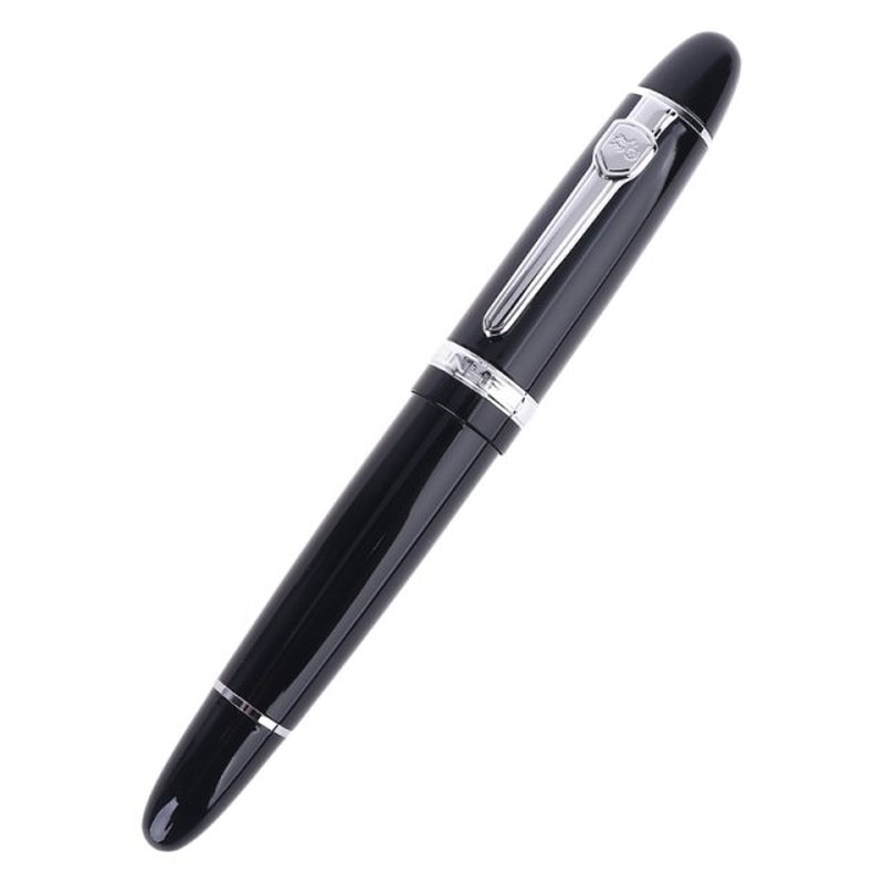 New Jinhao 159 Black And Silver M Nib Fountain Pen Thick