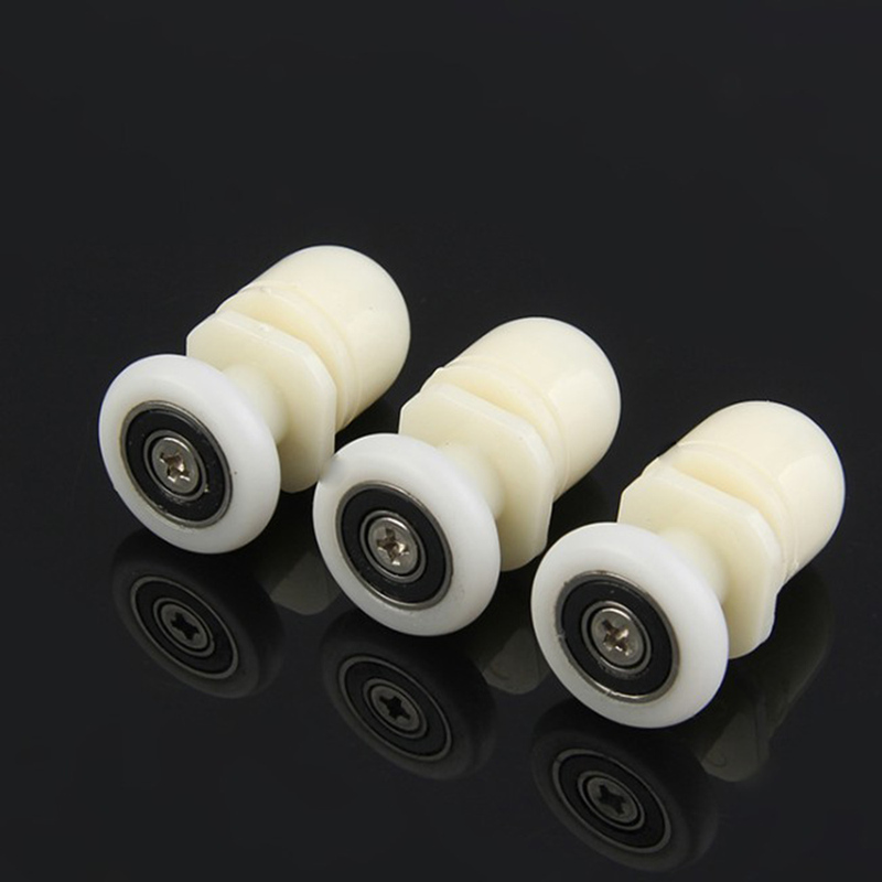 8PCS 19/23/25/27/29mm Single Plastic Shower Door Rollers Whe