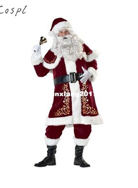 New Arrival Fancy Santa Claus Costume for Adult Old n Chri