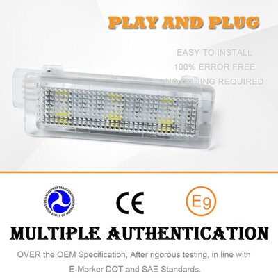 1Pair white led car door courtesy step lights for BMW F30 F3