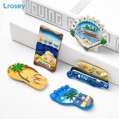 Maldives Fridge Magnet Souvenir Greek Seascape Ocean Travel
