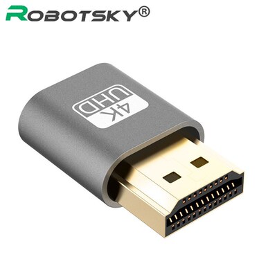 4K HDMI Virtual Displayeat Dummy Plug Display Emulator Conn