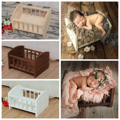 Baby Photography Props Wooden Baby Photo Posing Bed Crib In