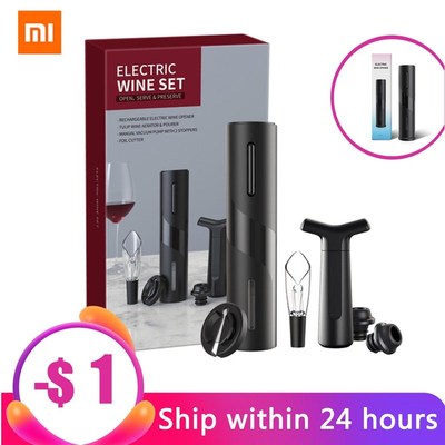 USB Electric Wine Bottle Opener Corkscrew Foil Cutter Set Au