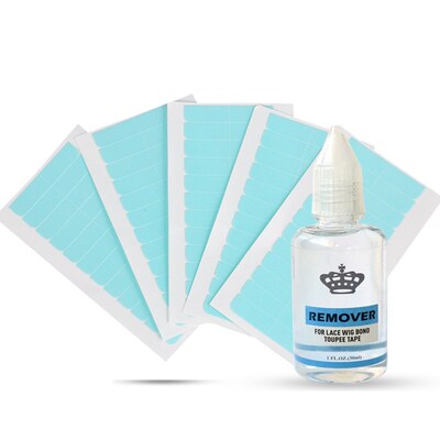 5 Sheets 60pcs Hair Tape Adhesive Glue 4cm*0.8cm Double Side