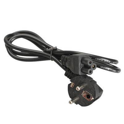 1M EU European AC Power Cord 3 Prong 2 Pin Power Lead Extens