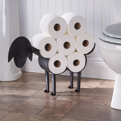 Metal Freestanding Toilet Paper Holder Rolls Storage Cute
