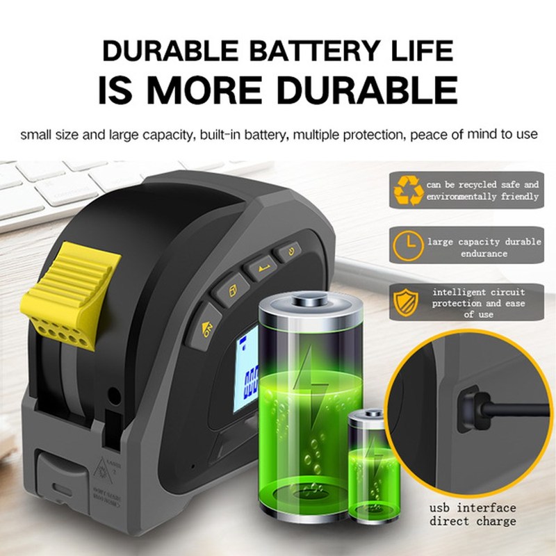 Portable LM40T Laser Tape Measure 40M 2-in-1 Electronic Rule