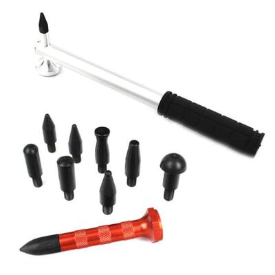 DIY Paintless Dent Repair Kit Metal Tap Down Pen with 8 Hea