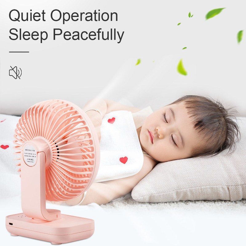 Mini USB Desk Fan Portable Small Table Fan 4 Speeds Desktop